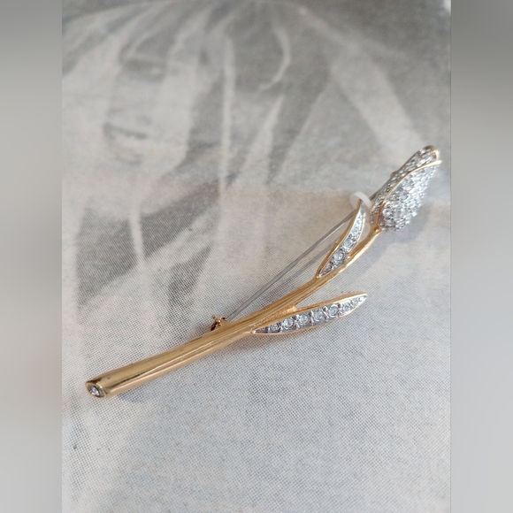 Batler Gold & Silver Leaf Brooch Butler - Picture 12 of 13